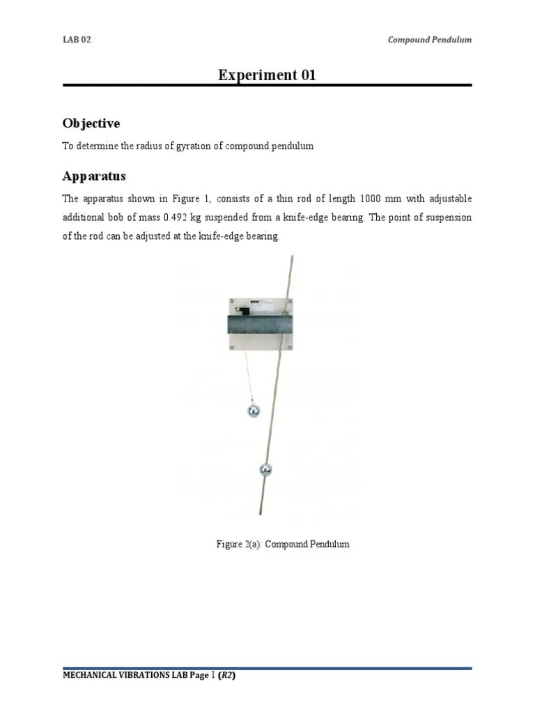 Exp 01 | PDF | Pendulum | Quantity