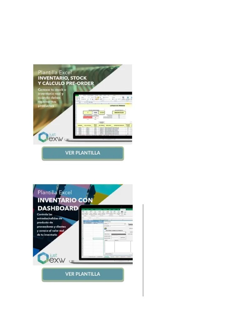 Plantilla De Excel Control De Inventario | PDF