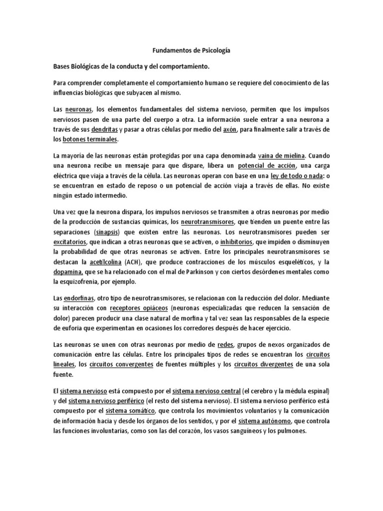 Fundamentos De Psicología | PDF