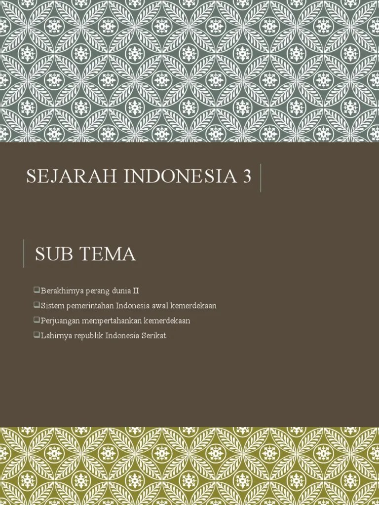 Sejarah Indonesia 3 | PDF