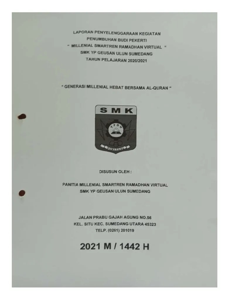 Laporan Kegiatan Smartren SMK 2021-2022 | PDF