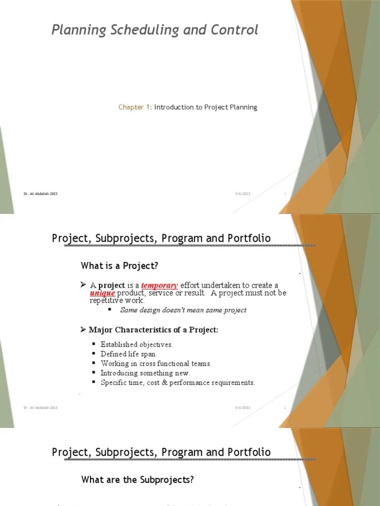 Chapter 1 Introduction To Project Plannig | PDF | Project Management ...