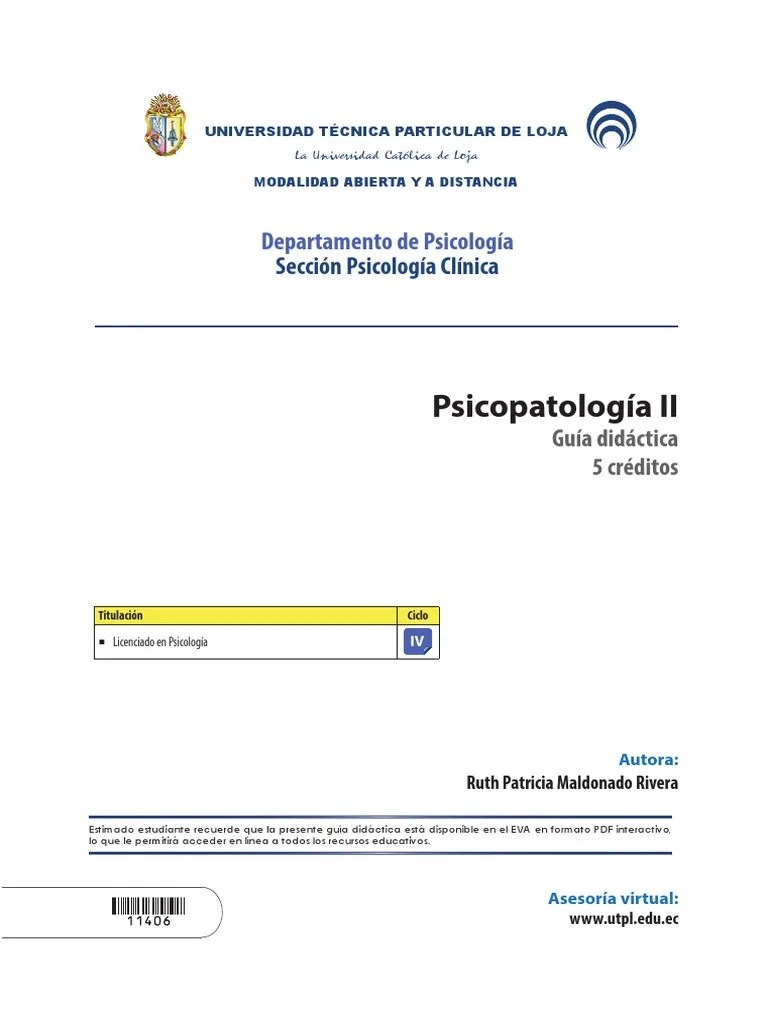 7 Guía Psicopatología II | PDF | Esquizofrenia | Trastorno Mental
