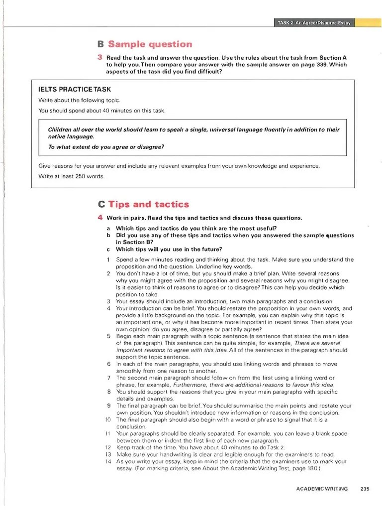 IELTS Agree-Disagree Essay | PDF