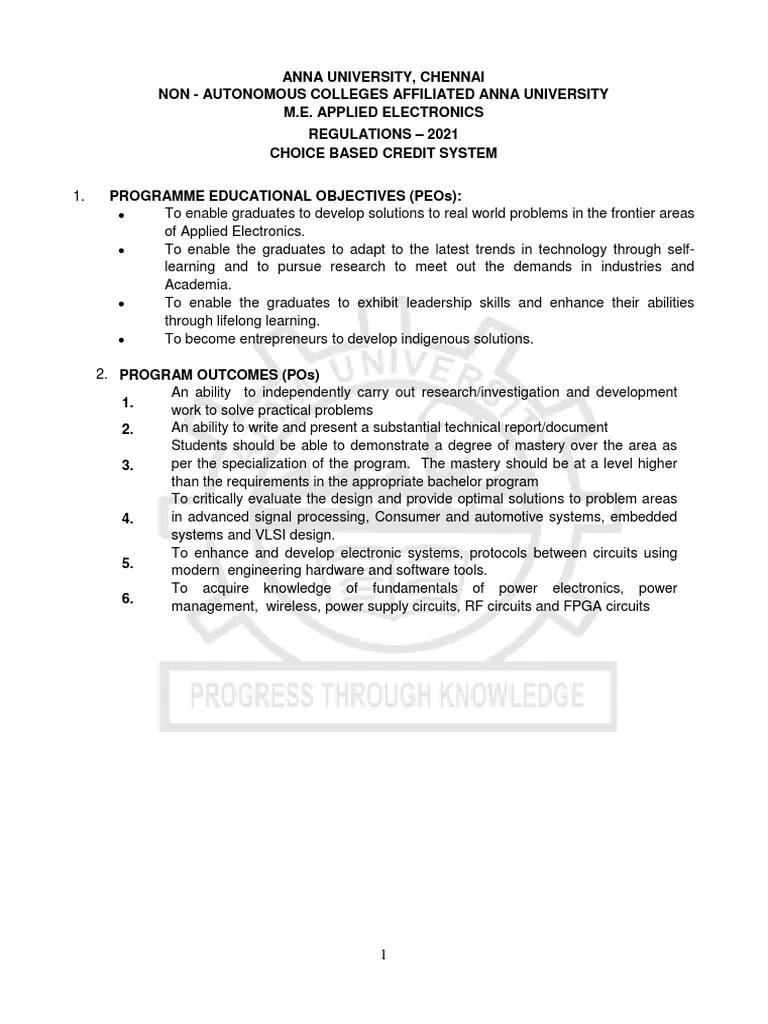 M.E. App Ele R21 Syllabus | PDF | Bipolar Junction Transistor | Mosfet