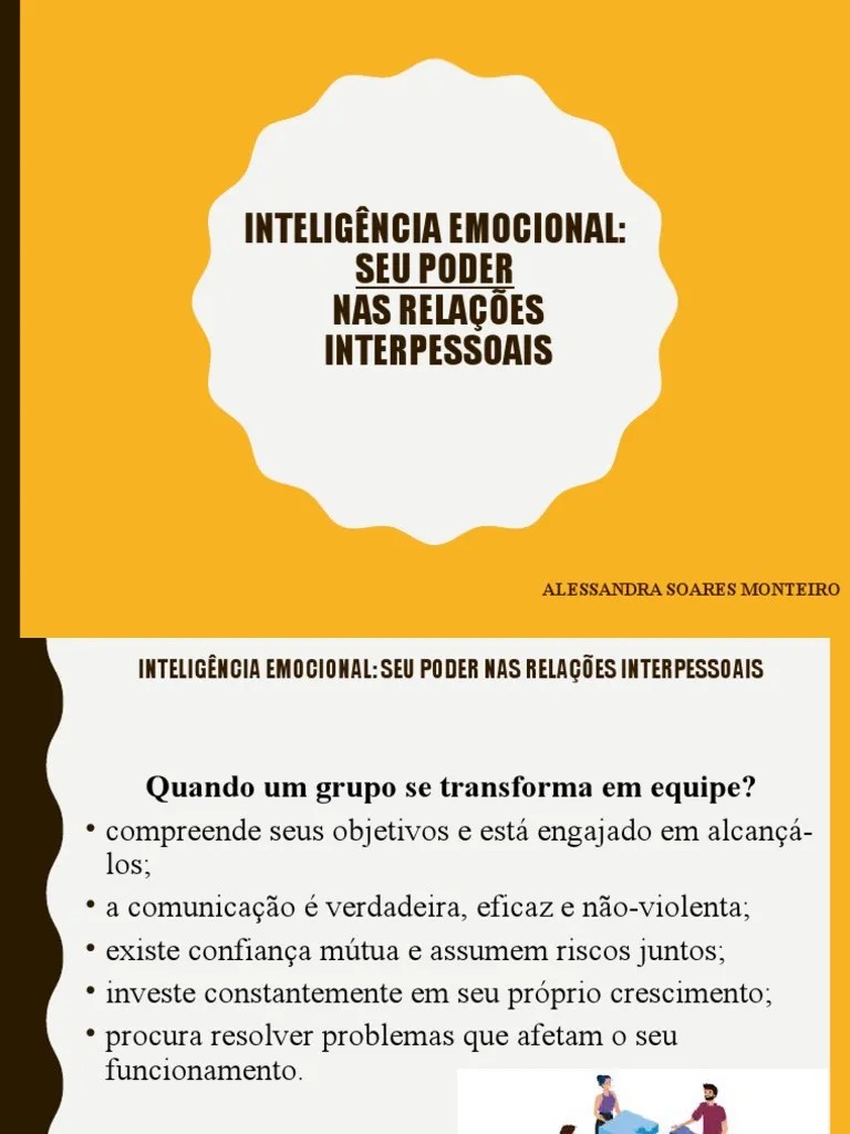 O Poder Da Inteligencia Emocional Relacoes Interpessoais | PDF ...