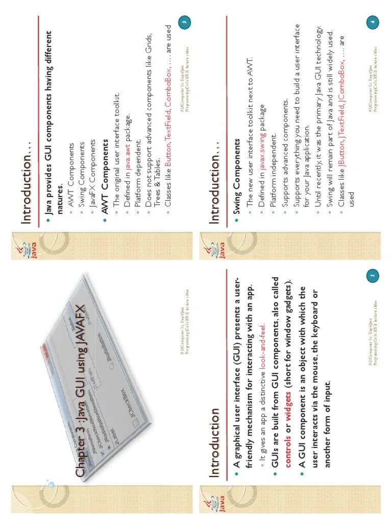 Chapter 3 - Part I | PDF | Java (Programming Language) | Computing