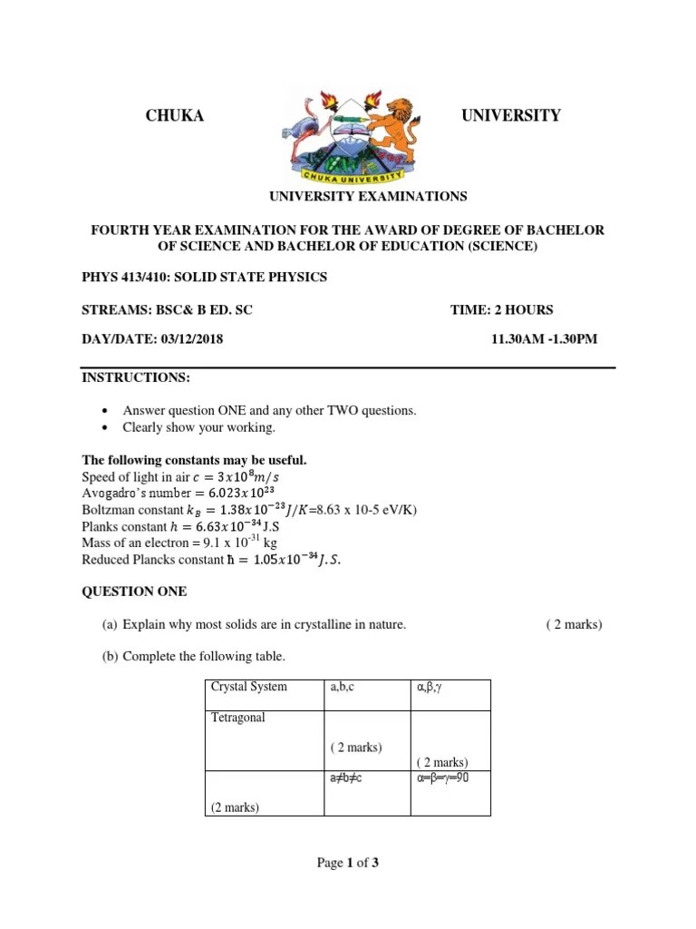 Phys 410 | PDF | Crystal Structure | X Ray Crystallography