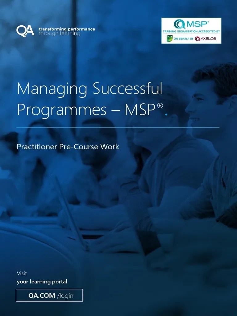 MSP Practitioner | PDF | Strategic Management | Risk