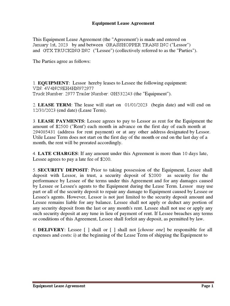 Lease Agreement | PDF