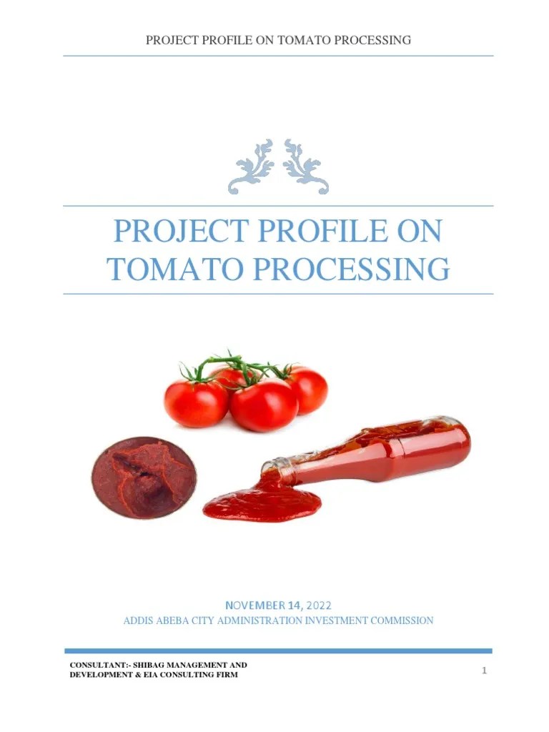 2) Ethiopia Profile On Tomato Processing | PDF | Economic Growth ...