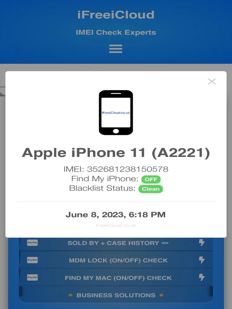 Free Apple IMEI Serial Check IFreeiCloud | PDF