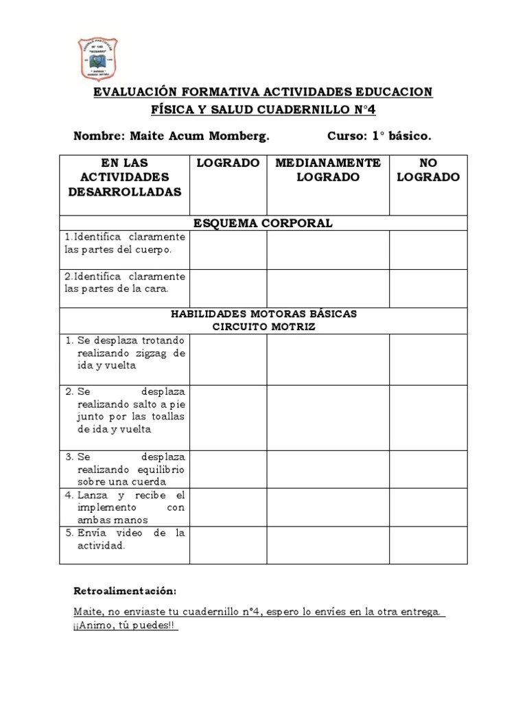 Evaluación Formativa Cuadernillo N°4 | PDF