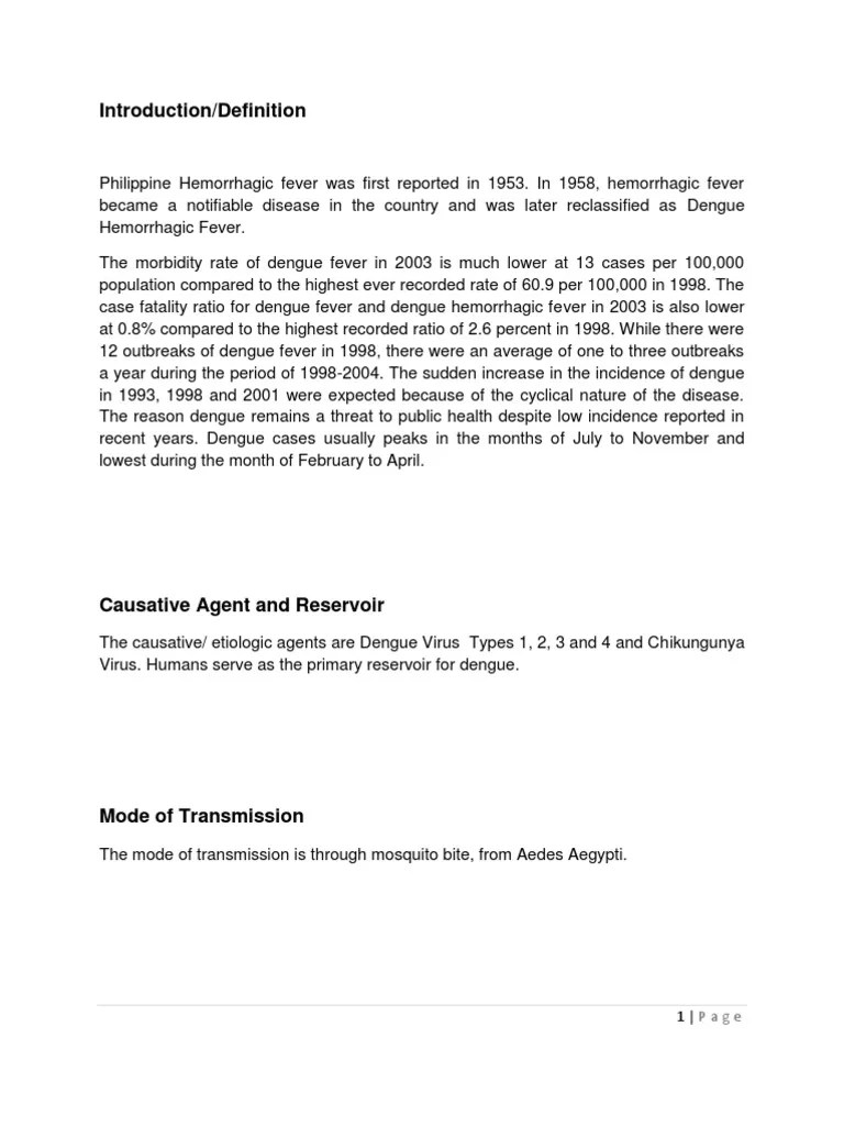 Dengue 1 | PDF | Infection | Mosquito