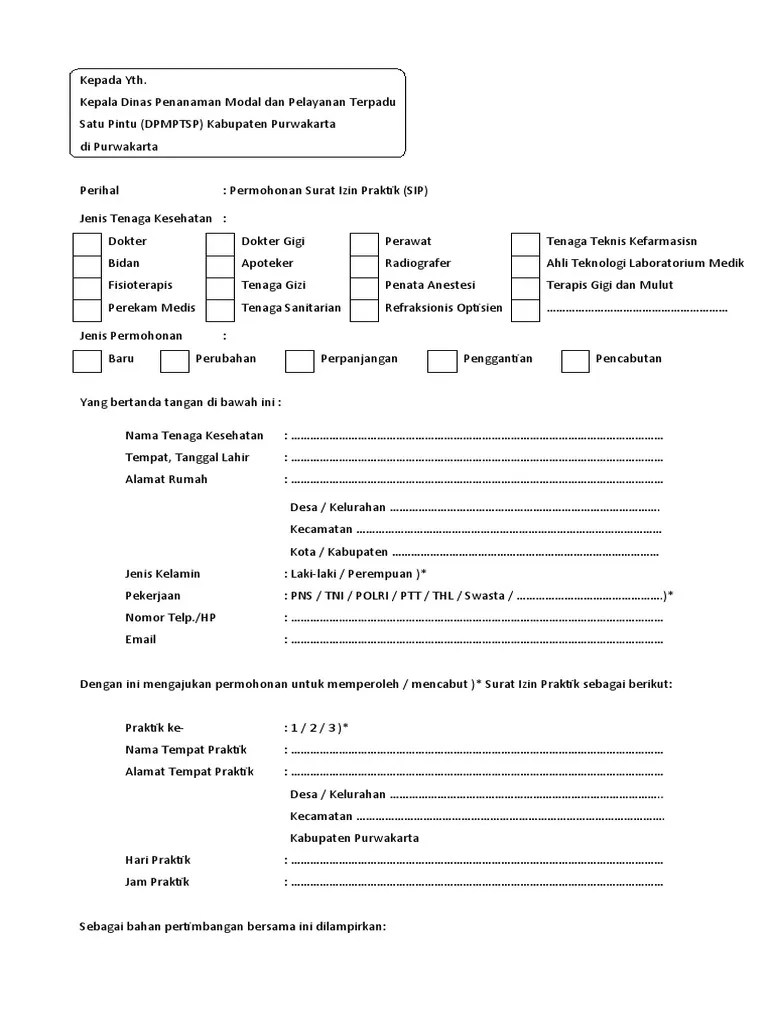 Surat Izin Praktik (SIP) | PDF