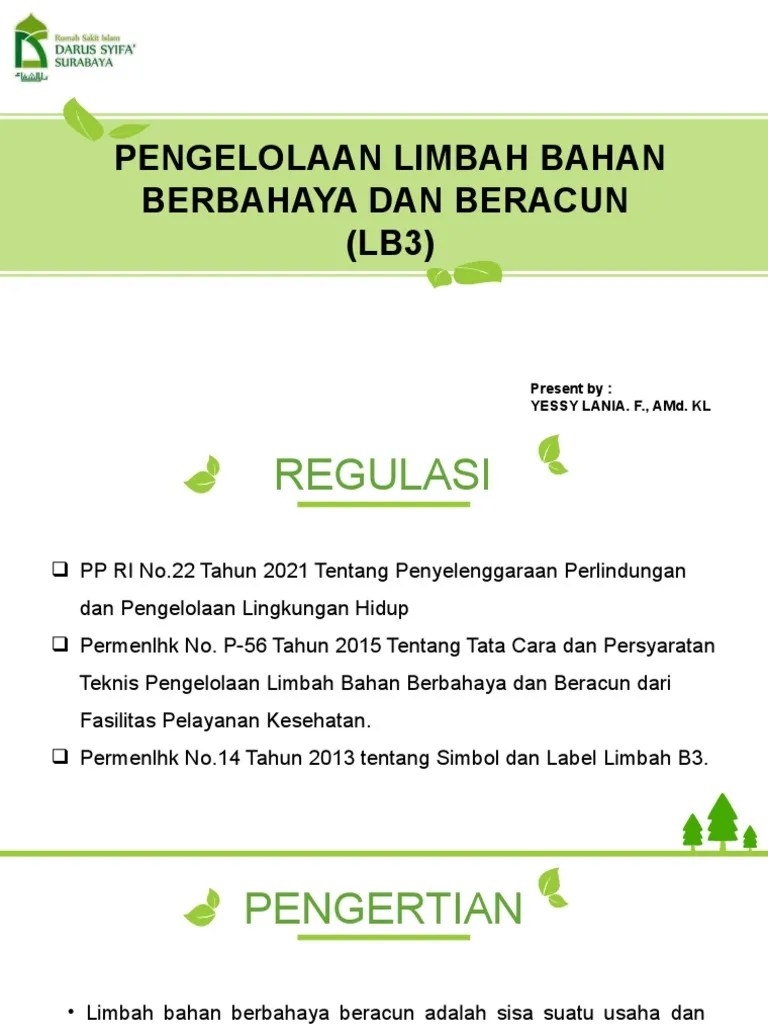 Pengelolaan Limbah B3 Tahun 2021 | PDF