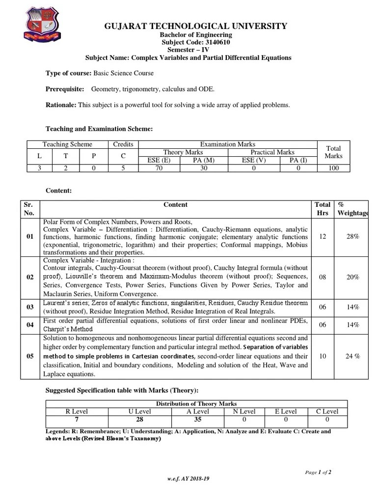 Complex Variables And Partial Differential Equations | PDF | Partial Differential Equation ...
