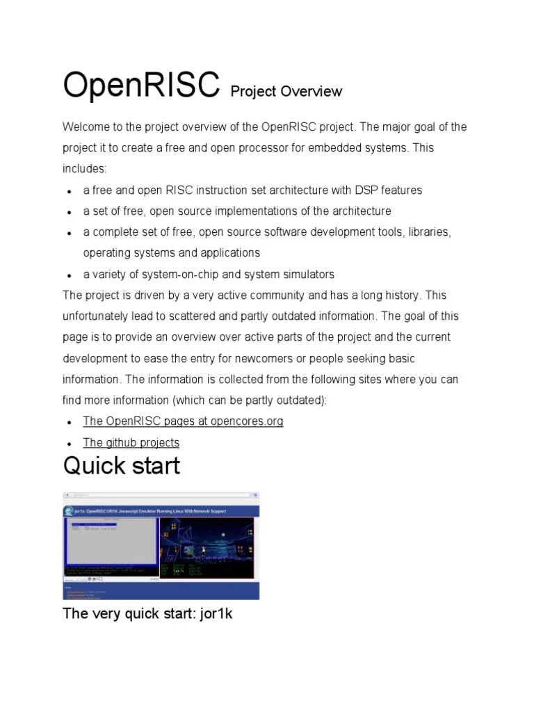 OpenRISC Basics | PDF | System On A Chip | Digital Electronics