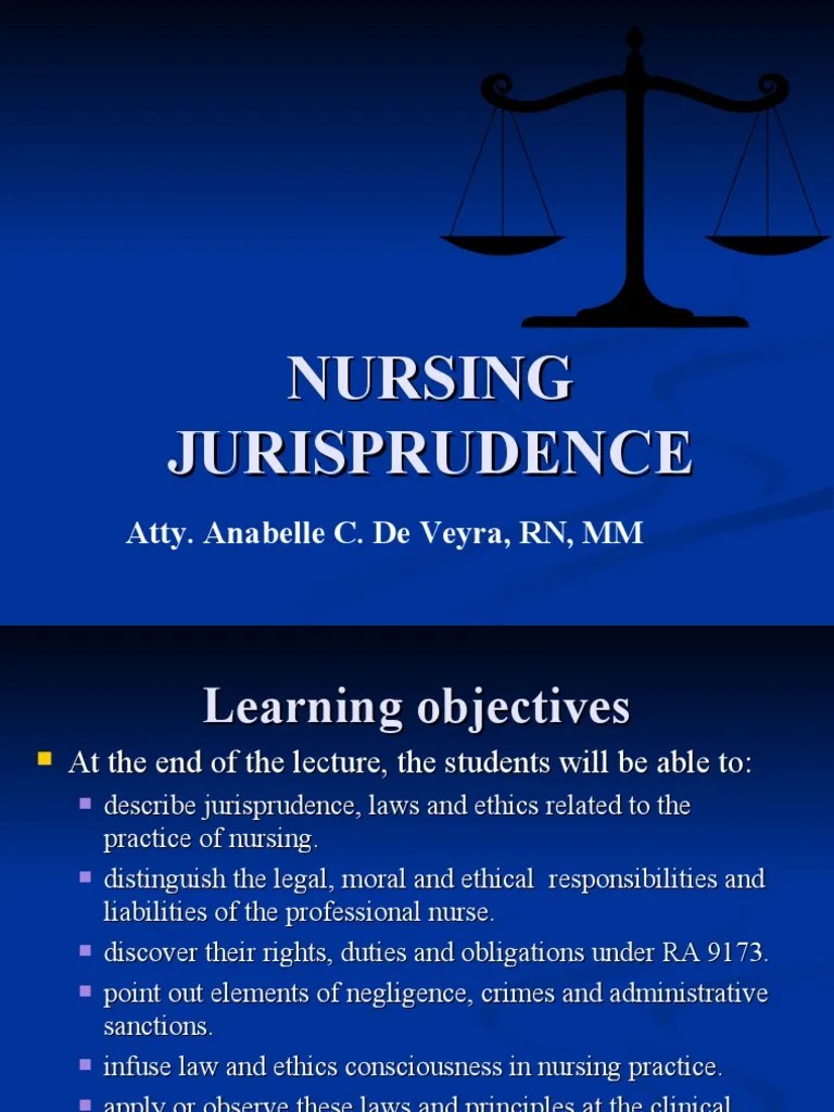 Nursing Jurisprudence | PDF