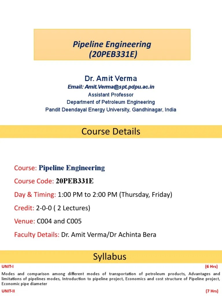 Pipeline Engineering (Module 1) | PDF | Pipeline Transport | Oil Refinery