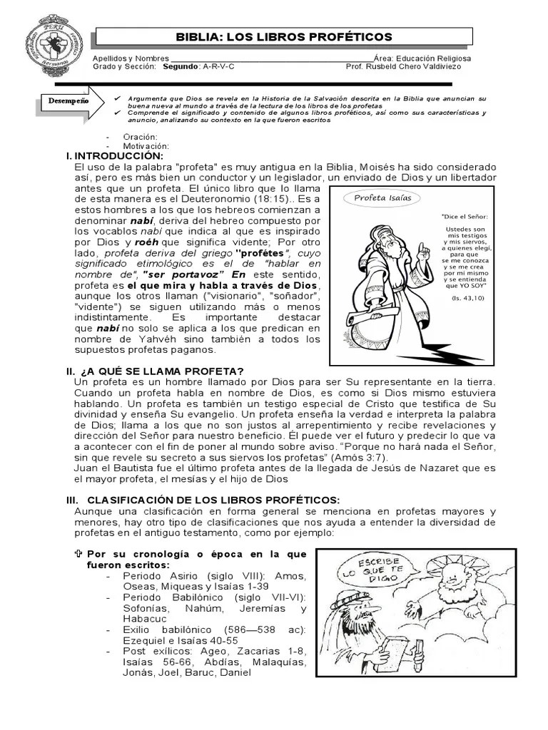 Los Libros Profeticos 2do Grado | PDF | Profeta | Profecía