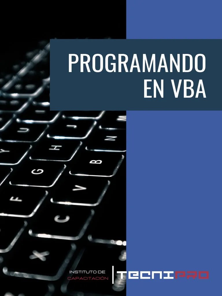 Programando En VBA | PDF | Básico | Macro (informática)