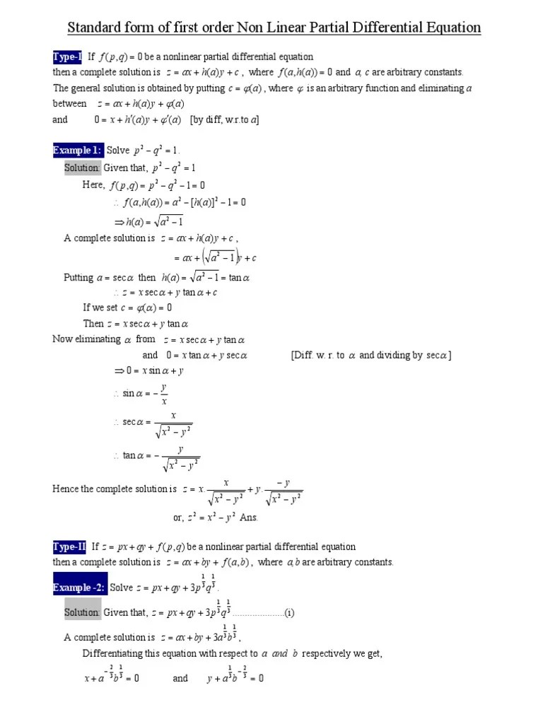 Lecture-4 Partial Differential Equation - 2 | PDF