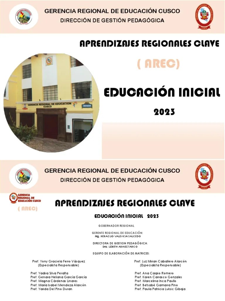 APRENDIZAJES REGIONALES CLAVE INICIAL GEREDUC 2023 AMAUTA Perú | PDF
