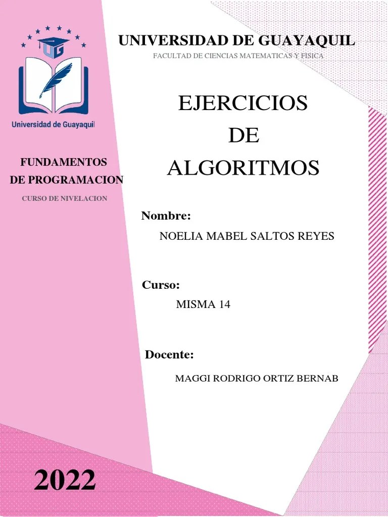 Ejercicios De Algoritmos | PDF | Exponenciación | Multiplicación