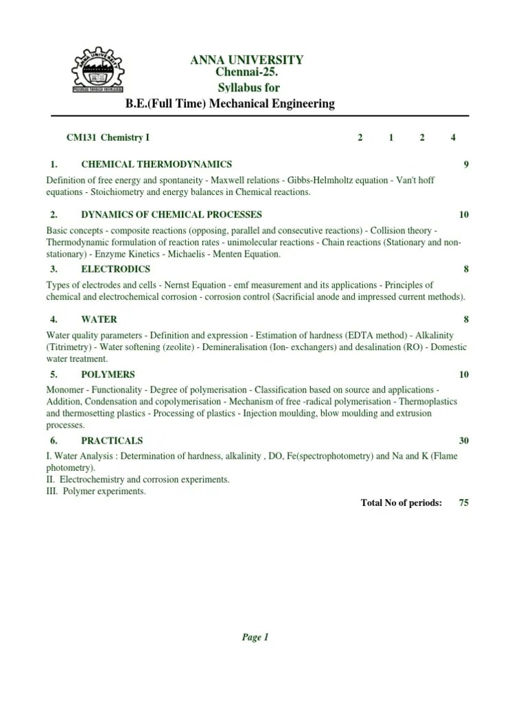 Mechanical Engineering Syllabus | PDF | Fourier Series | Gear