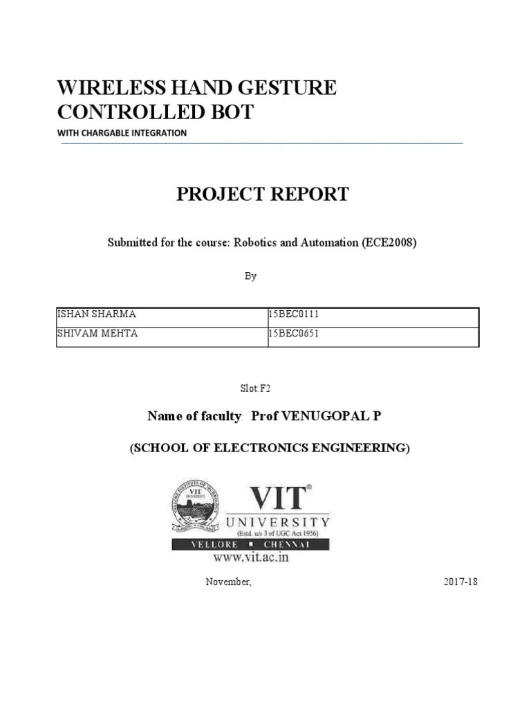 Final Report Robotics | PDF