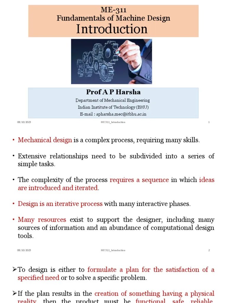 ME-311 Introdcution | PDF | Mechanical Engineering | Engineering