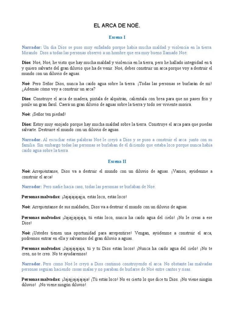 Dramatización El Arca De Noé | PDF | Arca De Noé | Mito De La Inundación