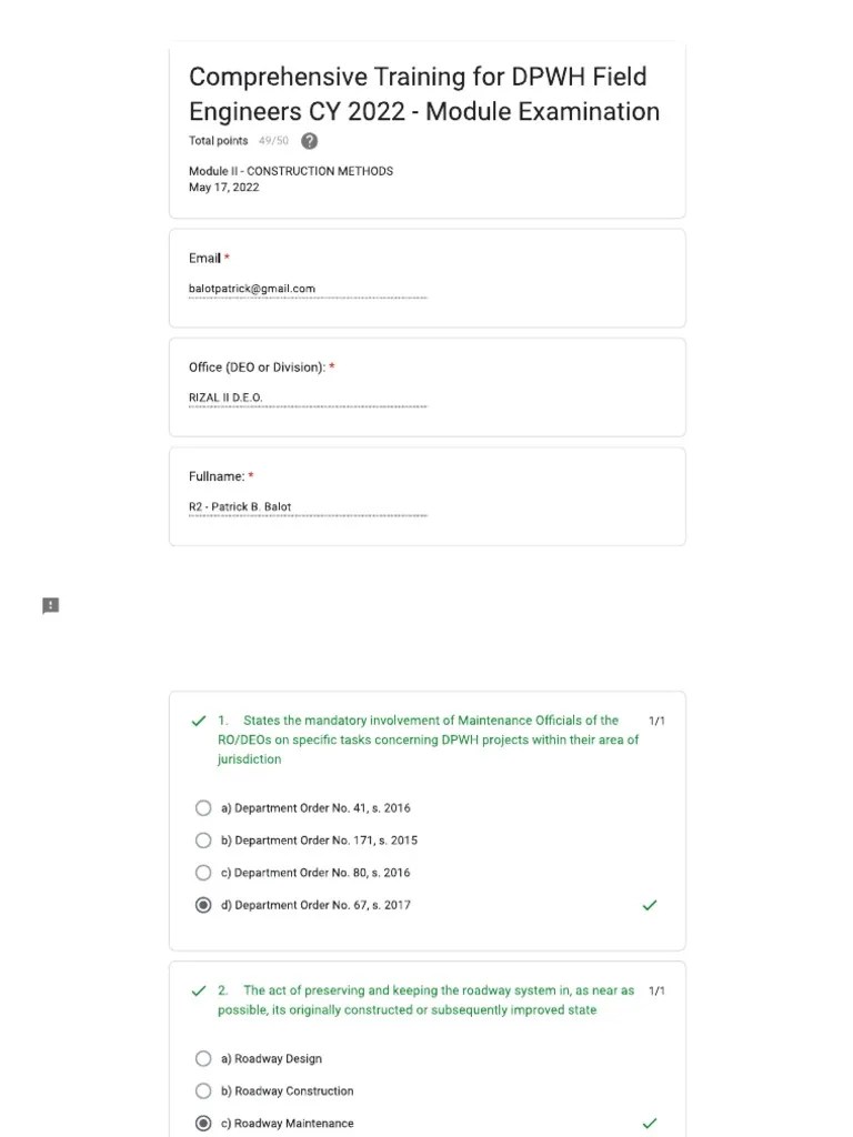 Module Exam II Answers | PDF
