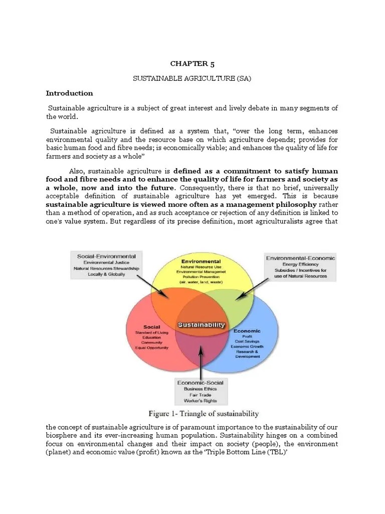 HAndout - Chapter 5 - Sustainable Agriculture | PDF | Sustainability ...