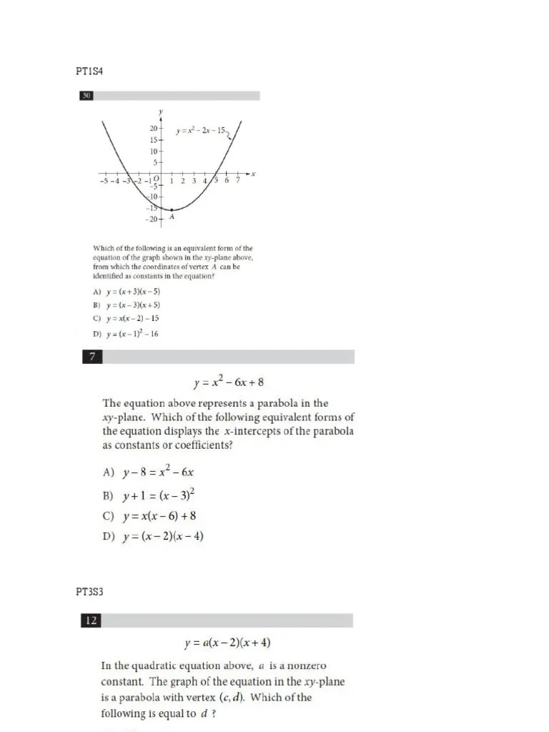 Parabolas | PDF