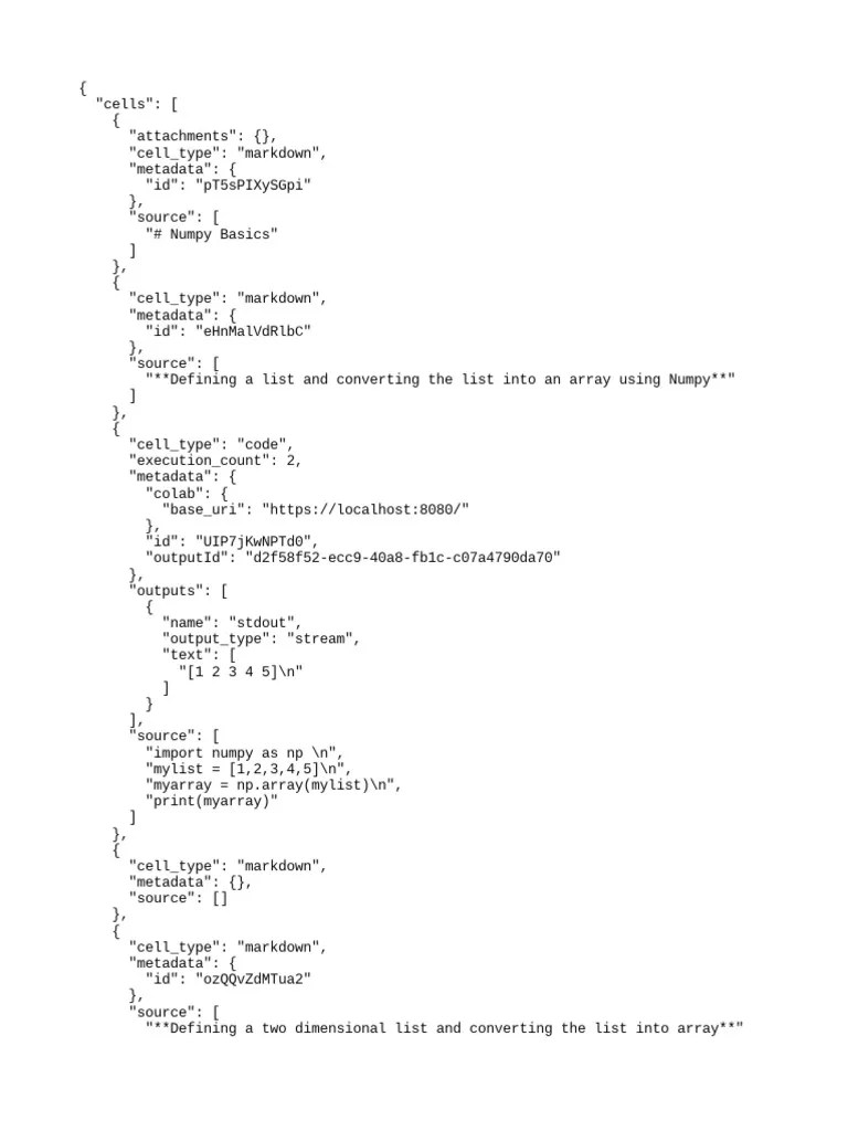 Practical On Numpy - Ipynb | PDF
