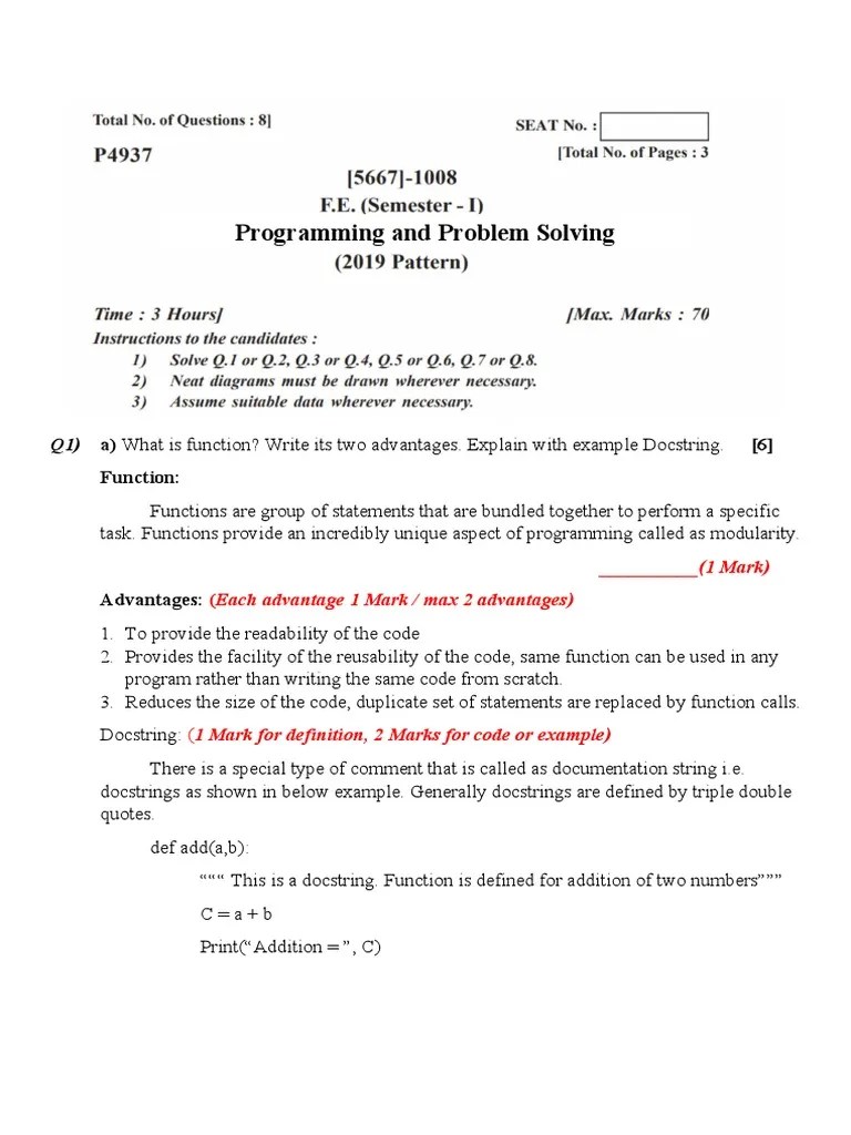 PPS Paper Solution | PDF | Technology & Engineering