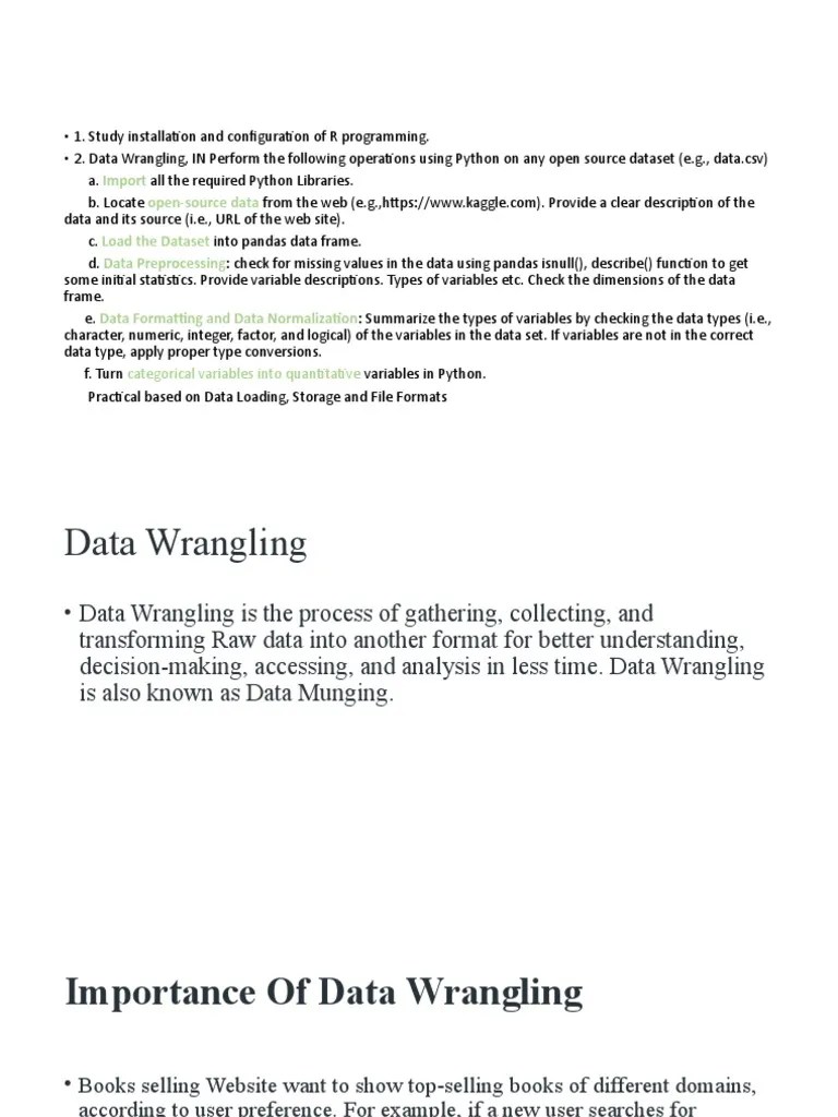 Data Wrangling | PDF