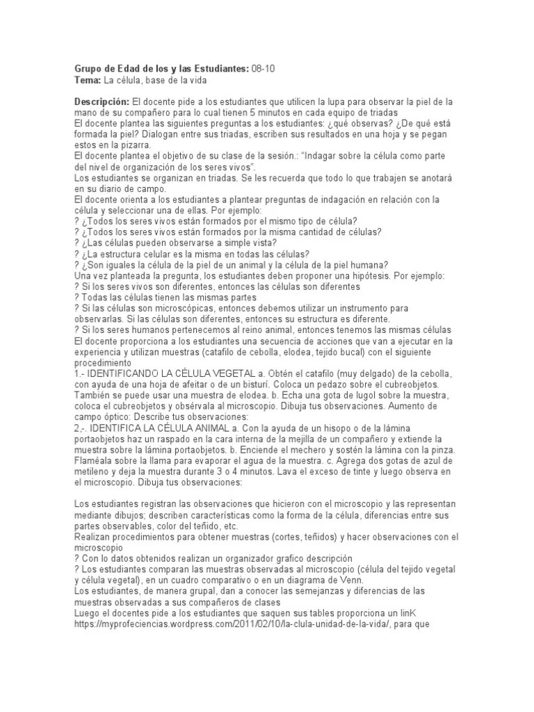 CELULA | PDF | Biología Celular) | Plantas