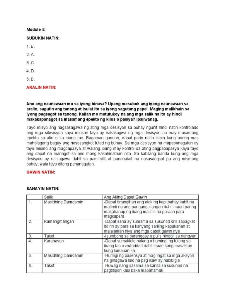 MODULE 4 - Answers | PDF
