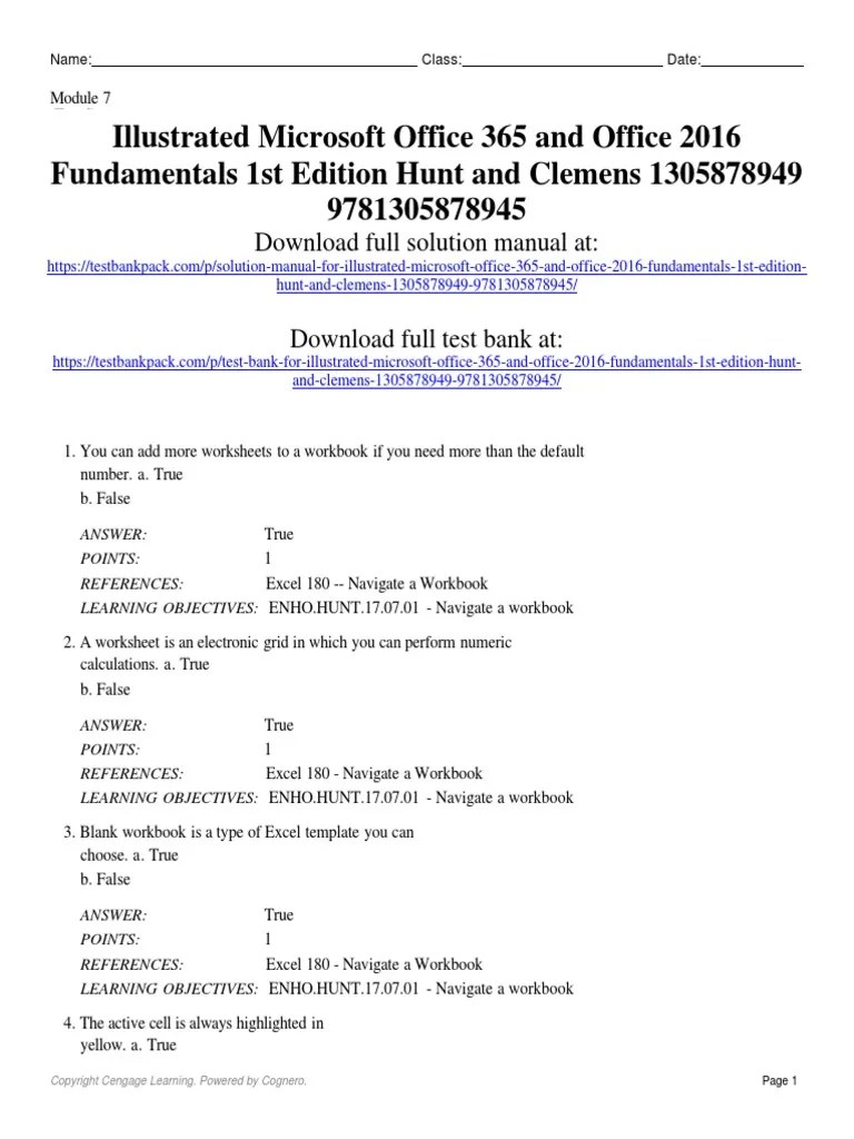Illustrated Microsoft Office 365 And Office 2016 Fundamentals 1st ...