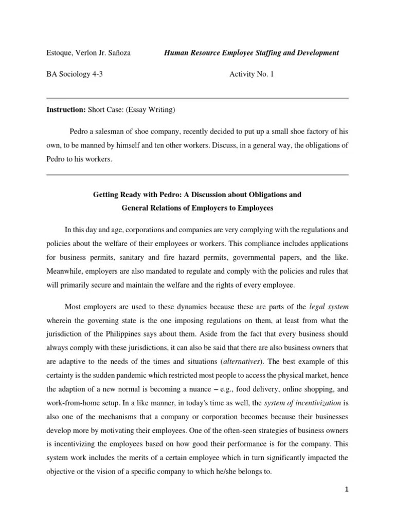 Activity 1 - Human Resource Management | PDF