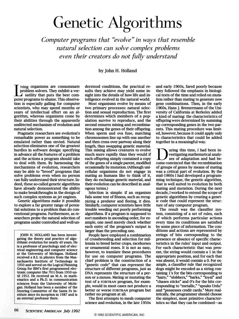 Genetic Algorithms | PDF