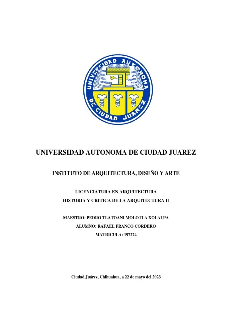 Investigacion Historia Y Critica De La Arquitectura II | PDF