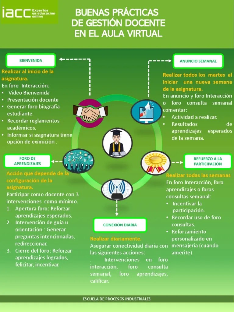 Infografía Buenas Practicas Docentes En El Aula Virtual | PDF