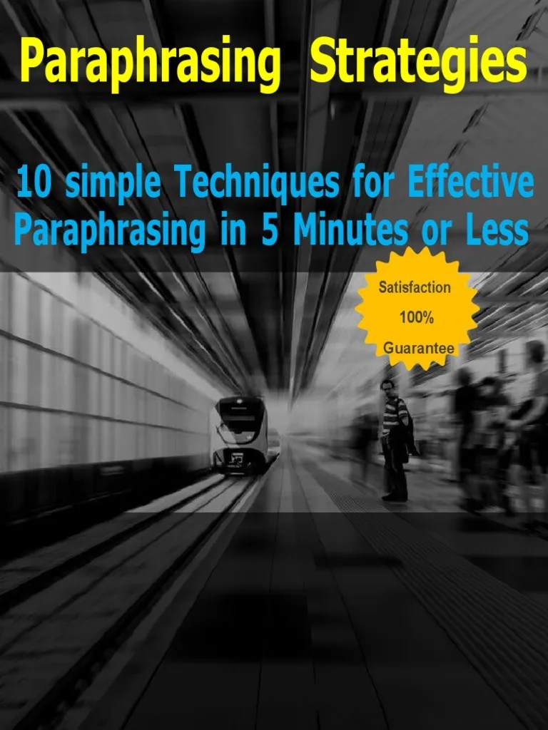 Paraphrasing Strategies | PDF