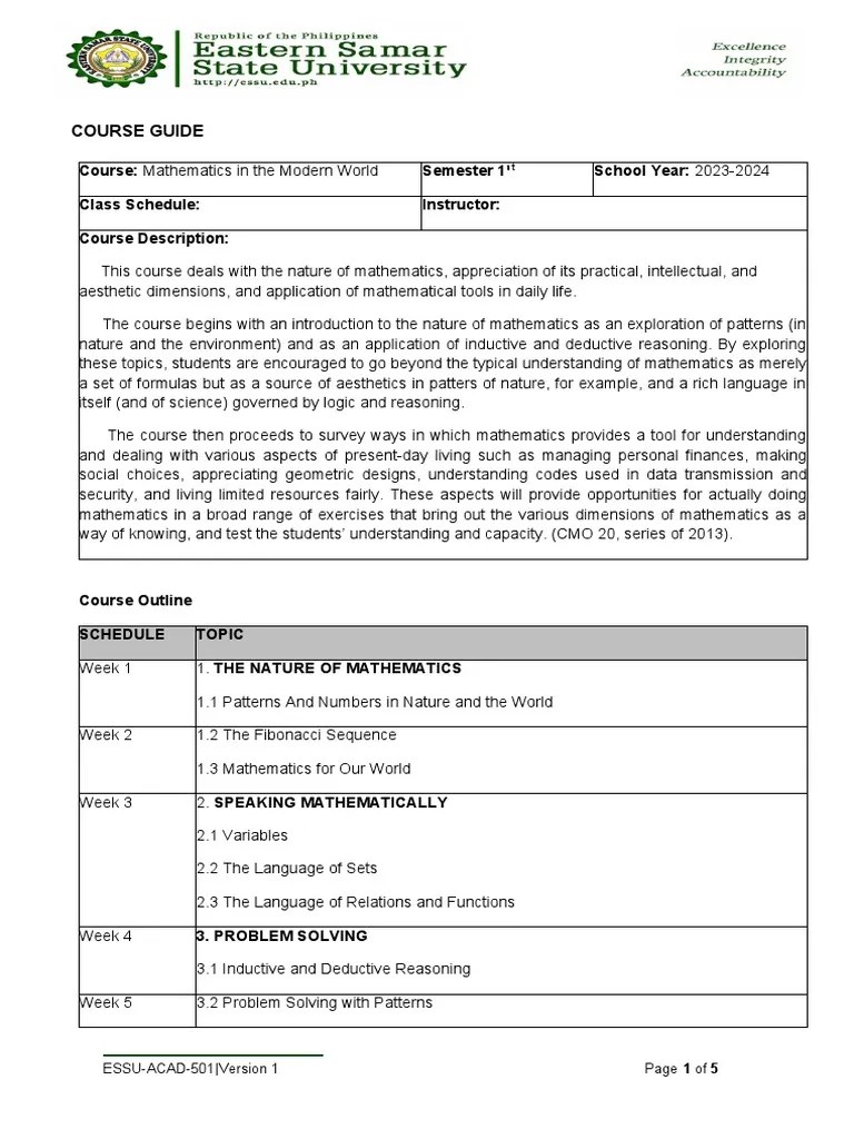 Course Guide Updated 2023 2024 | PDF