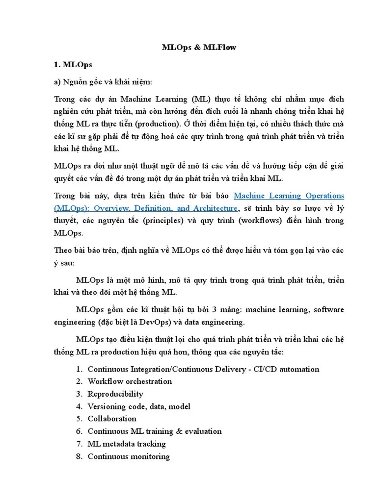 MLOps & MLFlow | PDF