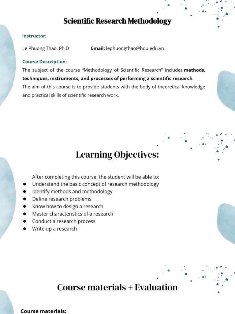 Chapter 1 - Research Methodology - An Introduction | PDF | Methodology ...